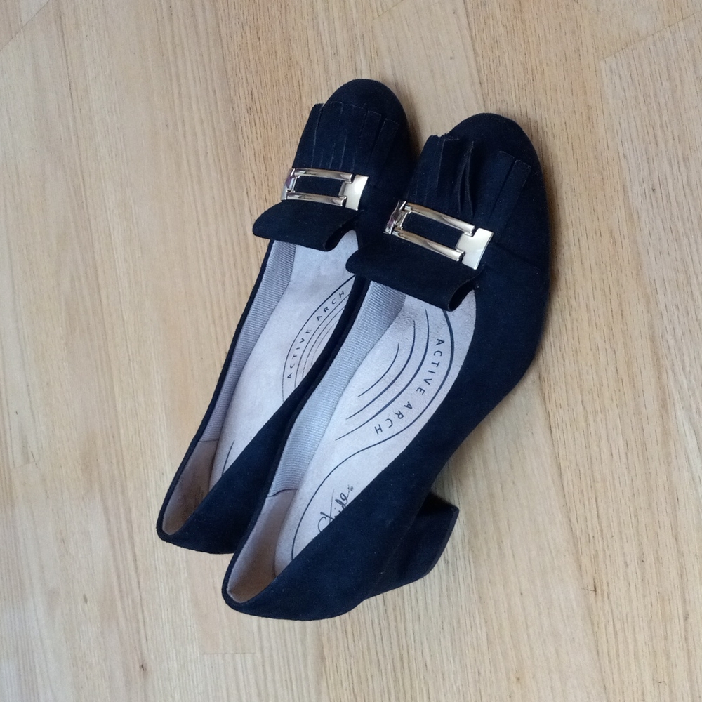 Lifestride Tilly active arch black block heels